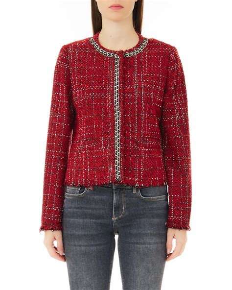 giacca scollo tondo chanel intarsiata